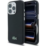 Lacoste PVC Iconic Petit Pique Metal Logo MagSafe Zadní Kryt pro iPhone 16 Pro Black – Zboží Mobilmania