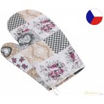 Bellatex Kuchyňská chňapka patchwork love - vínová, šedá, béžová chňapka 28x18 cm – Zboží Dáma