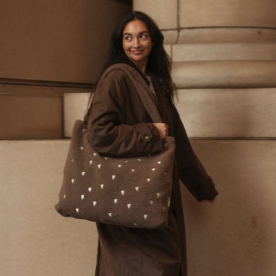 Studio Noos Taška Mom Bag Teddy Brown Hearts – Zboží Dáma