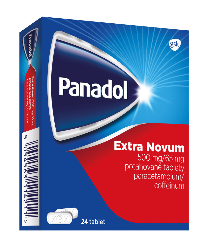 PANADOL EXTRA NOVUM POR 500MG/65MG TBL FLM 24 IV