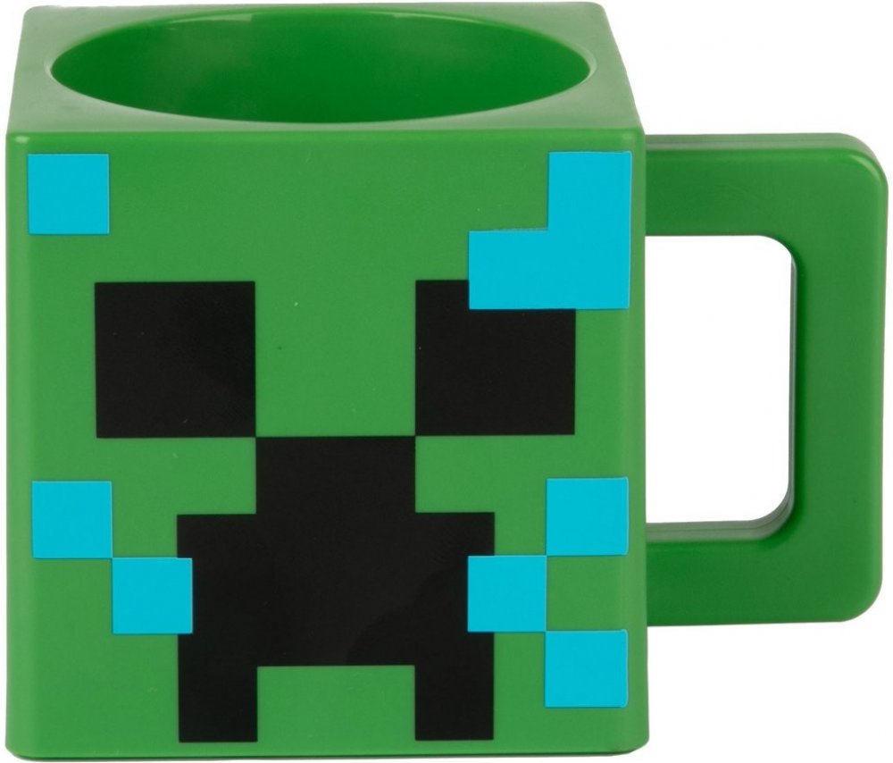 CurePink Plastový 3D hrnek Minecraft Creeper zelený 10866 300 ml |  Srovnanicen.cz