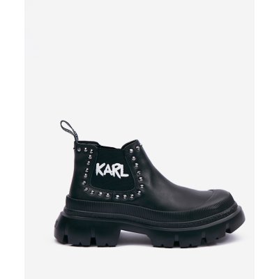 Karl Lagerfeld kotníková obuv s elastickým prvkem KL43531 black