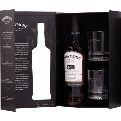Bowmore No.1 40% 0,7 l (dárkové balení 2 sklenice) – Hledejceny.cz