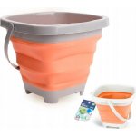Woopie skládací silikonové kyblík čtvercový oranžový 5 l – Hledejceny.cz
