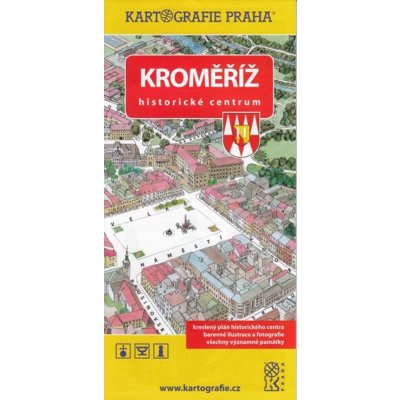 plán Kroměříž kreslený plán historického centra – Zboží Mobilmania