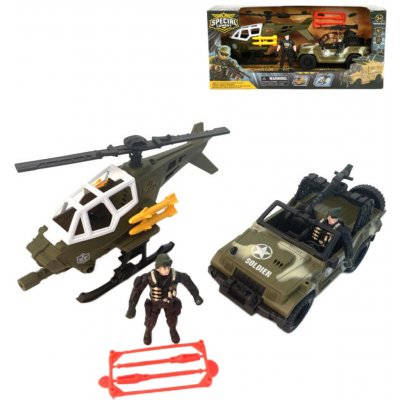 Alltoys Vojenská sada vozidlo + helikoptéra – Hledejceny.cz