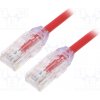 síťový kabel Panduit UTP28X0.5MRD Patch, F/UTP,TX6A-28™, 6a, drát, Cu, LSZH, 0,5m, červený