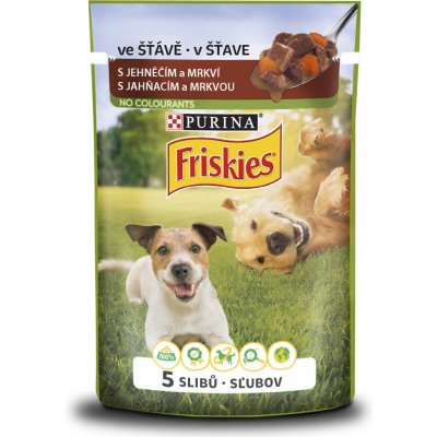 Purina Friskies pes jehně s mrkví ve šťávě 100 g – Zbozi.Blesk.cz