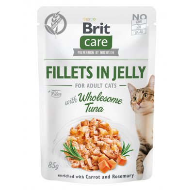 Brit Care Cat Fillets in Jelly with Wholesome Tuna 85 g – Zboží Mobilmania