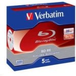 Verbatim BD-RE 25GB 2x, jewel, 5ks (43615) – Hledejceny.cz