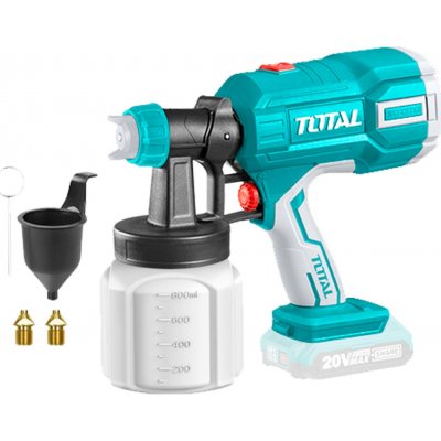 TOTAL Pistole stříkací na barvu AKU, 20V Li-ion, 2000mAh, bez baterie a nabíječky EXTTSGLI2003 – Sleviste.cz