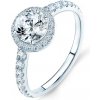 Prsteny Savicki zásnubní prsten This is Love bílé zlato bílý safír diamanty TIL 3 SZ B