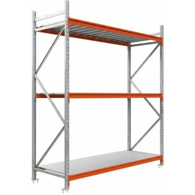 Majster Regál Longspan 250 x 225 x 60 3 police pozink oranžová – Sleviste.cz