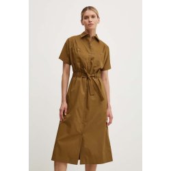 Bavlněné šaty A.P.C. robe new drew zelená midi COGZR.F05959