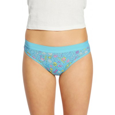 Modibodi dívčí menstruační kalhotky Smileyworld Teen Hipster Bikini Moderate Wonderlust Blue – Zboží Dáma