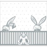 Veba NORA Zajíčci šedá 104x104 cm – Zboží Dáma