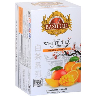 Basilur Bílý čaj White Tea Mango Orange 20 x 1,5 g