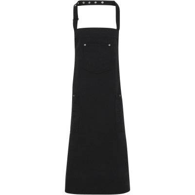 Premier Zástěra Chino PR 132 s laclem bavlněná COT39013200299-black Černá – Hledejceny.cz