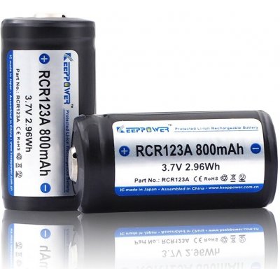 KeepPower RCR123A 800mAh 16340 – Zboží Živě