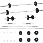 VidaXL Sada činek barbell a dumbbell, 30 kg – Zboží Mobilmania
