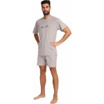 Gina 79154 pánské pyžamo krátké šedé – Sleviste.cz