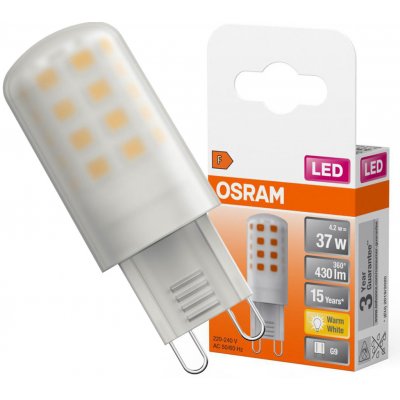 Osram 4058075757981 LED EEK2021 F A G G9 speciální tvar 4.2 W = 37 W teplá bílá – Hledejceny.cz