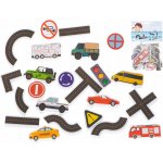 Vodolepky silnice auta a značky kreativní pěnové dílky do vany 23ks – Zboží Dáma