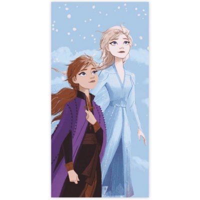 Carbotex Dívčí bavlněná osuška Ledové království Frozen Elsa a Anna 70 x 140 cm – Zbozi.Blesk.cz