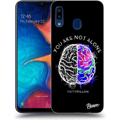 Pouzdro Picasee silikonové Samsung Galaxy A20e A202F - Brain - White čiré – Zbozi.Blesk.cz