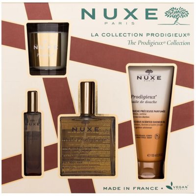 Nuxe The Prodigieuse Collection multifunkční olej 100 ml + sprchový olej 100 ml + EDP 15 ml + vonná svíčka 70 g dárková sada