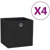 Úložný box Shumee Úložné boxy 4 ks netkaná textilie 28 x 28 x 28 cm černé
