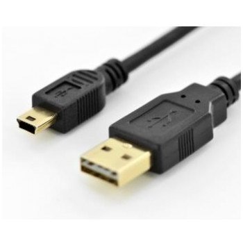 Assmann AK-300123-010-S USB 2.0 USB A M (plug)/miniUSB B (5pin) M (plug), 1m, černý