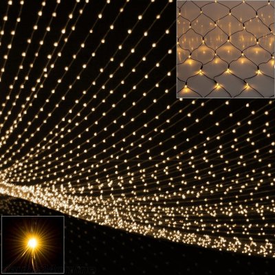 Goleto Vánoční LED sít´2 x 1,5 m teplá bílá 160 LED – Hledejceny.cz