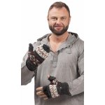 Vlněné převlékací rukavice bordo-šedé – Hledejceny.cz