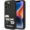 Pouzdro a kryt na mobilní telefon Apple Karl Lagerfeld KLHMP14LSSKCK hard iPhone 14 PRO 6.1" black Liquid Silicone Karl & Choupette Magsafe