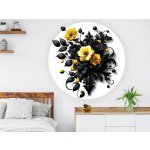 Nalepte.cz samolepka na zeď Žlutý rostlinný dekor arch, rozměry 75 x 75 cm – Zboží Dáma