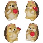 Ježci s jablíčkem a houbičkou keramický 4 ks set, 9 cm – Hledejceny.cz