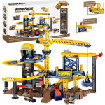 iMex Toys interaktivní garáž s jeřábem 80cm 2v1 Construction set 663-802 – Zboží Mobilmania