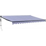 vidaXL Automatická zatahovací markýza modrá a bílá 4,5 x 3 m – HobbyKompas.cz