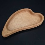 Amadea Dřevěná miska ve tvaru listu masivní dřevo 18 x 10 x 2 cm – Zboží Dáma