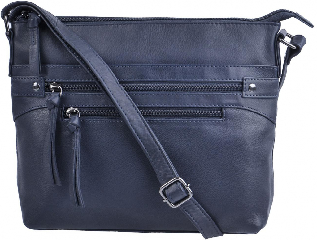 New Bags dámská kožená kabelka LB-296 tmavě modrá