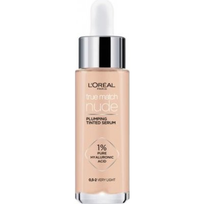 L'Oréal Paris True Match Nude Plumping Tinted Serum tónující sérum 0,5-2 Very Light 30 ml – Zboží Dáma