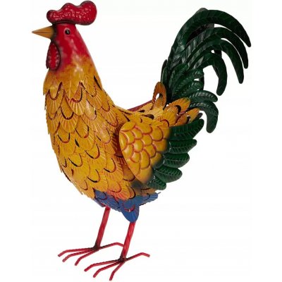 Velikonoční dekorace – kovový kohout 45 cm – Hledejceny.cz