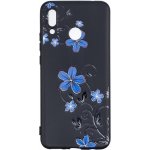 Pouzdro JustKing plastové modré květiny Huawei Nova 3i - černé – Zboží Mobilmania