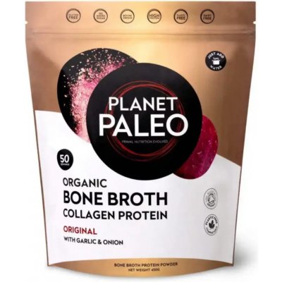 Planet Paleo Bio sušený čistý hovězí vývar Pure Collagen Protein s česnekem a cibulí 450 g – Zboží Dáma