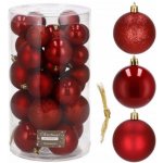 SPRINGOS Vánoční baňky červené mix 4 5 6cm sada 30ks CA0179-XG – Zbozi.Blesk.cz