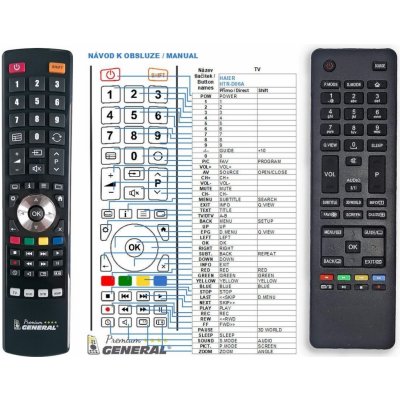 Dálkový ovladač General Haier LDU43V500S, LE48M600CF, LE48M600TF, LE49B9300U – Zboží Živě