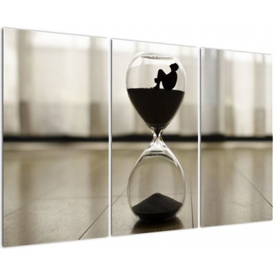 Obraz přesýpacích hodin, třídílný 120x80 cm – Zboží Mobilmania