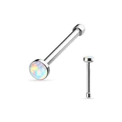 Šperky4U piercing do nosu světlý opál N0009-WH – Zboží Dáma