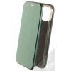 Pouzdro a kryt na mobilní telefon Apple Pouzdro 1Mcz Elegance Book flipové pro Apple iPhone 12 mini tmavě zelené dark green